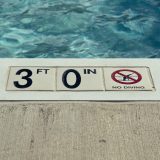 No Diving Sign