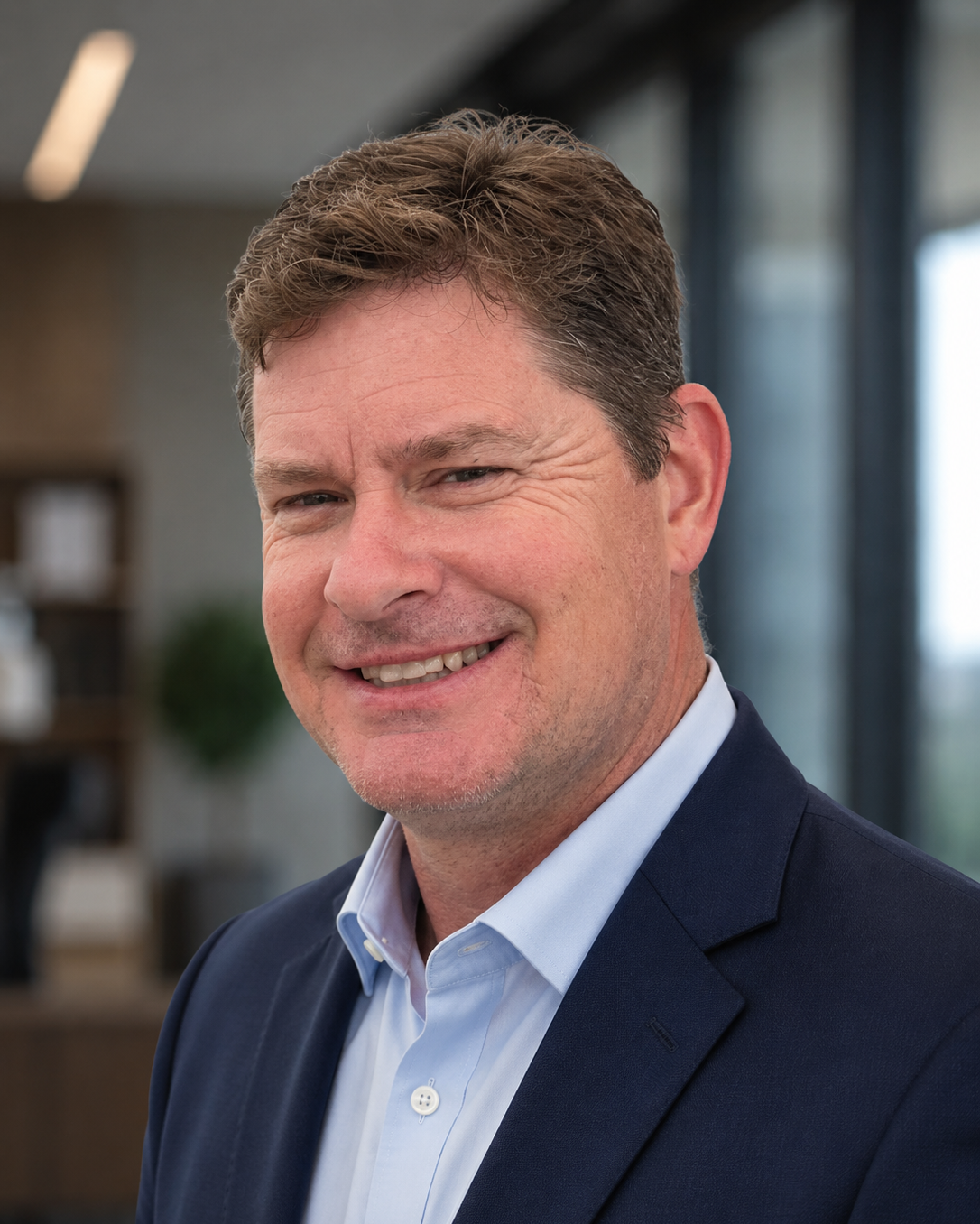 Smiling man in business attire